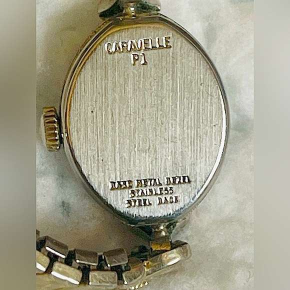 Caravelle by Bulova stretch watch: band by Spiedel vtg Silver patent # child's? - Picture 2 of 6